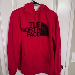 The north face red sweatshirt
